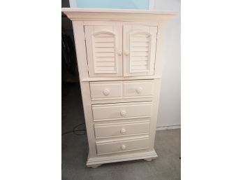 White 4 Drawer Dresser Cabinet
