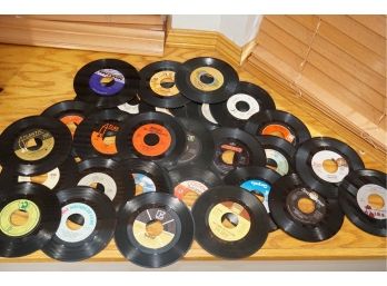 Group Of Vintage 45 RPM Records Including The Police Every Breath You Take-50