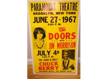 Paramount Theatre The Doors With Jim Morrison And Chuck Berry  Repro Poster