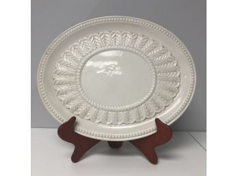 Large Oval White Serving Platter Italy