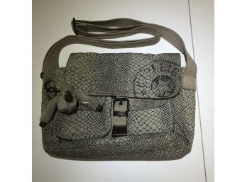 Kipling 'Rita' Taupe/olive Colored Patterned Shoulder Handbag