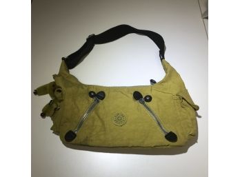 Kipling Yellow Nylon Handbag