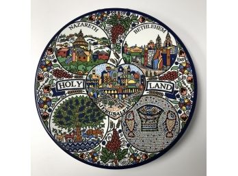 Mosaic Plate Of Jerusalem Nazareth Bethlehem Holy Land