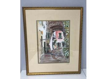 Framed Artwork By Lerici Of Cinque Terre Italy