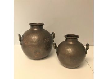 Pair Of Copper Jugs From Cairo Egypt