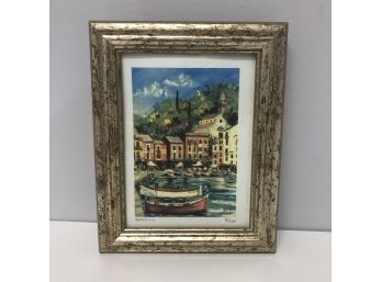 Small Framed Artwork Of Portofino Italy