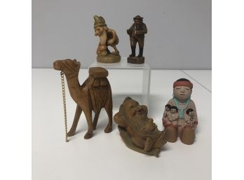 Bundle Of Unique Wooden Figurines From Across The World