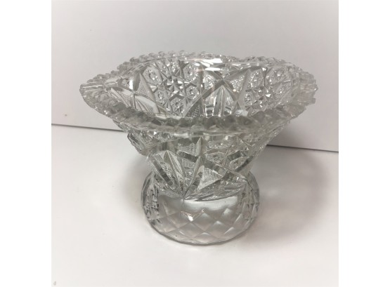 Pressed Glass Footed Candy Nut Condiment Bowl