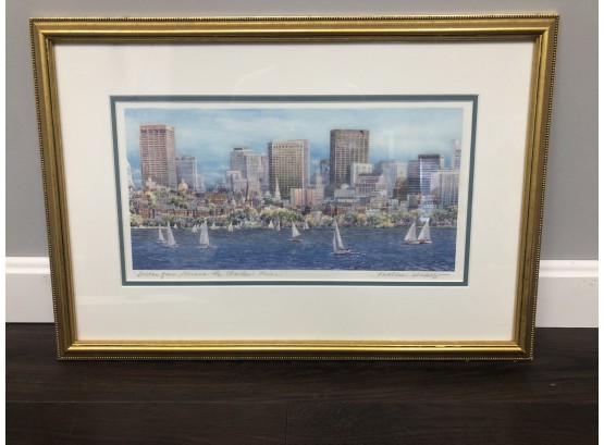 Framed Artwork 'Boston From Across The Charles River' By Kathleen McNally