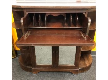 Antique J.B. Van Sciver Unique Slide Out Desk And Bookshelves On Side