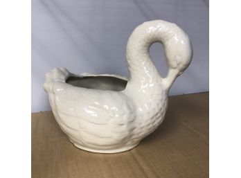 Lovely White Swan Planter By Anthropologie