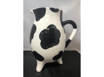 Amusing Cow Pitcher With Udder And 3 Legs