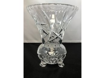 3 Footed Crystal Vase