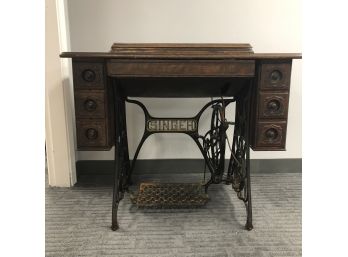 Early 1900's Singer Treadle 7 Drawer Cabinet Table (no Sewing Machine)