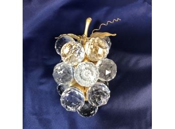Swarovski Crystal Gold 15 Grapes Cluster Sparkling Fruit