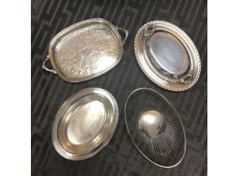 Silver Plate 4 Pc Serving Pieces