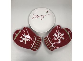 3 Adorable Christmas Holiday Serving Dishes By Hallmark