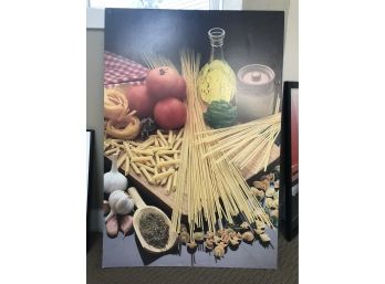 Colorful Foamboard Poster Of Italian Dinner Ingredients