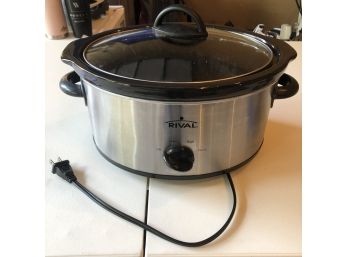 Rival Crock Pot Slow Cooker Black & Stainless