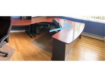 #5 Modular Cherry Finish Wood Home Office Desk