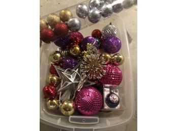 Big Bin Of Assorted Christmas Balls Ornaments