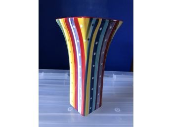 Tall Colorful Ceramic Vase