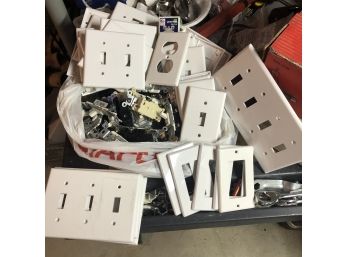 Big Bundle Of White Electrical Face Plates & Switches!