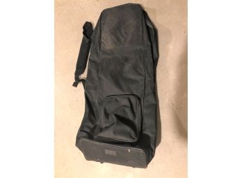 Travel Golf Bag Black W/ Padding Pockets & Wheels