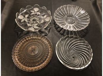 Glass Serving Plate Platter Bundle