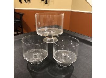 Trio Of Glass Trifle Bowls