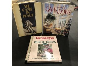 3 Books 'We Came In Peace' & Home Decorating