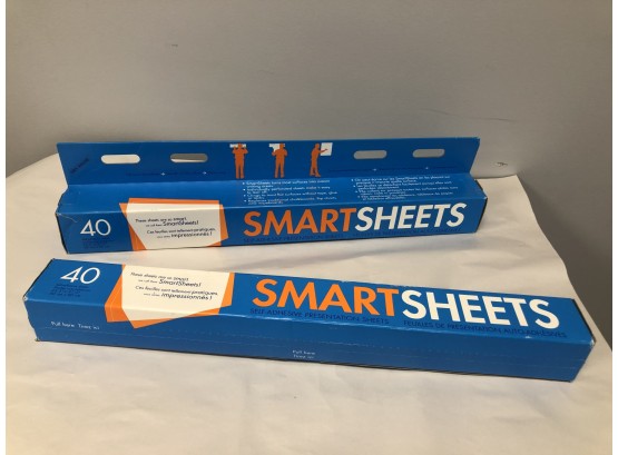 2 New Boxes Of 'Smart Sheets' Adhesive Dry-Erase Presentation Sheets