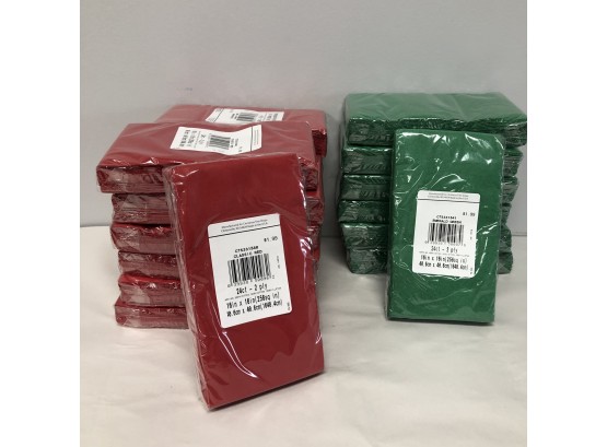 Bundle Of Brand New Red & Green Paper Napkins