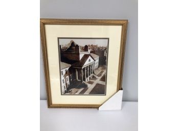 Framed Vintage Photo/Print Of Mass General Hospital Bullfinch Building