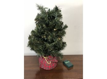 Small Table Top Faux Christmas Lighted Tree