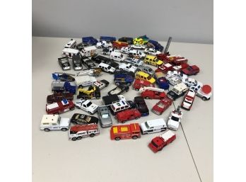 Huge Lot Of Diecast Cars First Responder, Ambulance, Fire, Police Etc Matchbox & Others