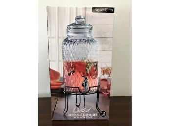 Large Glass Beverage Dispenser By Stylesetter