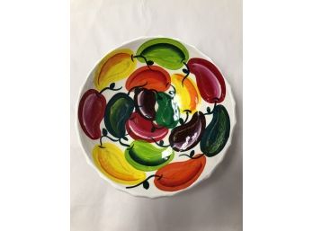 Brightly Painted 3 Footed Round Bowl