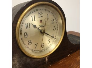 Vintage Warren Telechron Mantle Clock Wood Electric
