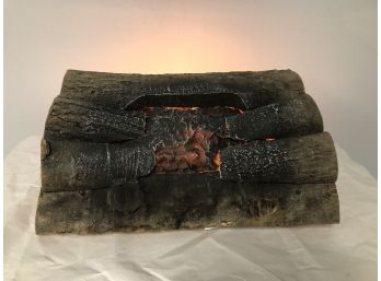 Vintage Electric Fireplace Wood Logs Motion Faux Fire Rotating Light