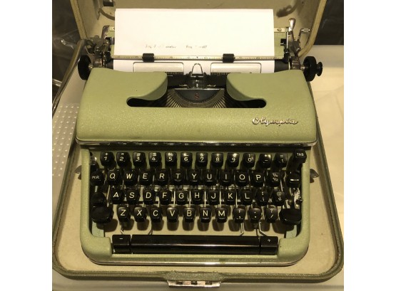 Olympia RARE Cursive/Script Typewriter With Case