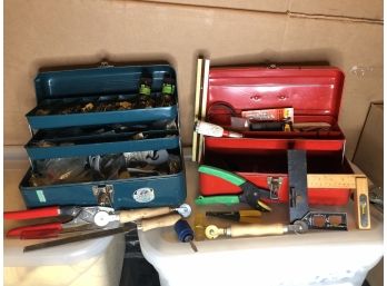 Pair Of Tool Boxes With All Tools Included