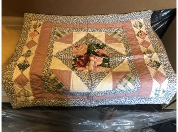 Hand Made Quilt With Matching Shams