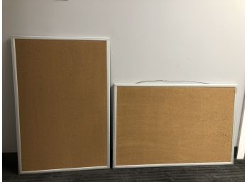 Pair Of 2 Large Cork Bulletin Boards