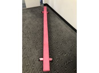 Pink Faux Suede Gymnastic Training Low Balance Beam
