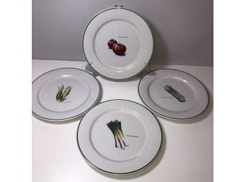 Ulster Ceramics Ireland 4 Salad/Dessert Plates - Vegetable Design