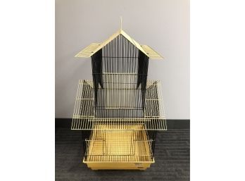 Fabulous Bird Cage #2 - Yellow & Black Large Pagoda Style