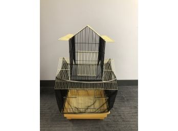 Fabulous Bird Cage #3 - Yellow & Black Large Pagoda Style