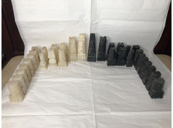 Set Of 32 Marble (?) Chess Pieces