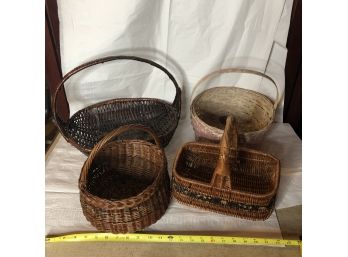 Bundle Of 4 Baskets With Handles